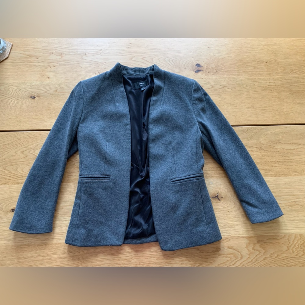 J. Crew Petite 0 Going Out Blazer Heather Gray